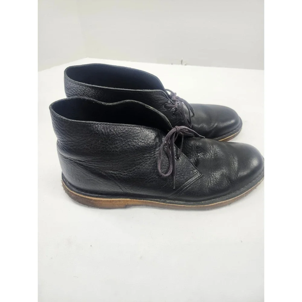 Clarks Originals Mens Desert Boots Black Tumbled Leather Chukka 11.5 26109123